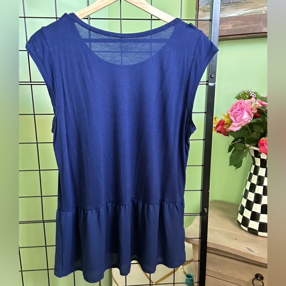 WOMENS Navy Blue Top with flare bottom